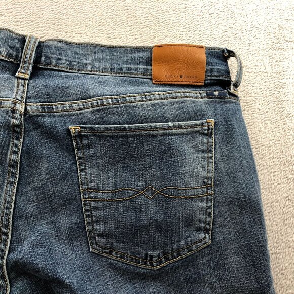Lucky Brand Womens Jeans Size 10/30 Sweet Crop Straight Leg Classic Blue Denim - Picture 11 of 15